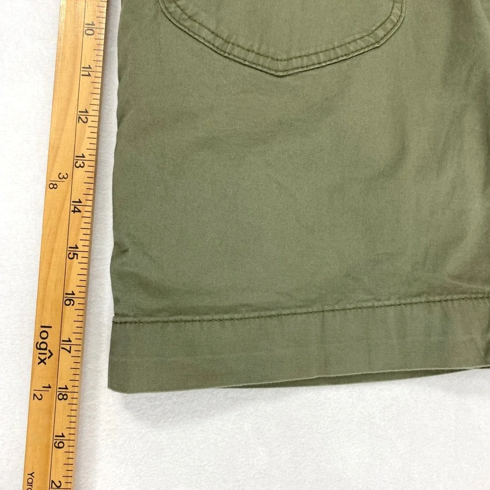 Lee Skort Womens 8M Olive Green Utility Cargo Hiking Mini Skirt Shorts Stretch